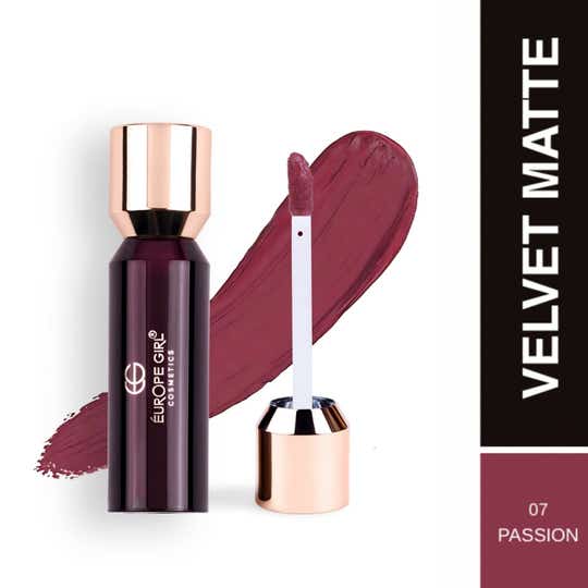 Europe Girl Velvet Matte Liquid Lipstick - Passion 07 (3.5 g)