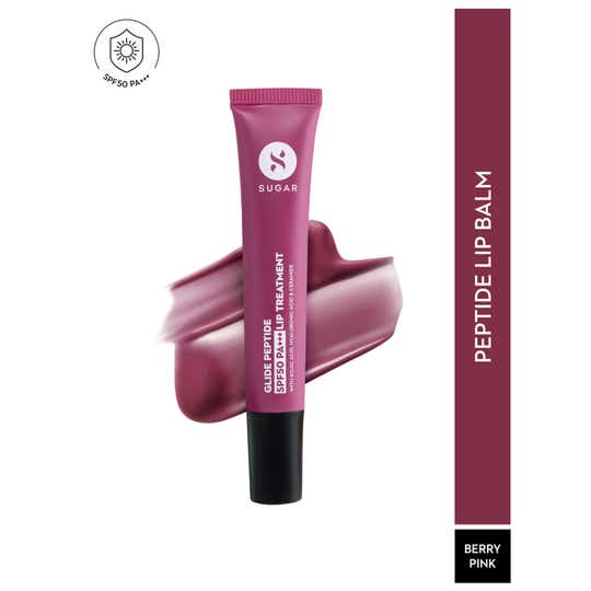 SUGAR Cosmetics Glide Peptide SPF50 Pa+++ Lip Treatment - 03 Berry Blast (10 ml)