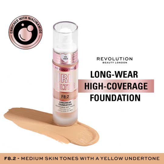 Makeup Revolution Irl Filter Longwear Foundation - F8.2 (23ml)