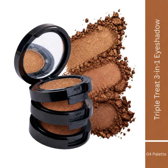 Power Beauty Triple Treat 3-in-1 Eyeshadow 04 - Burnt red Tangerine Copper (7 g)