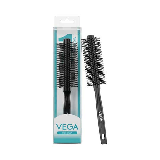 Vega Round Hair Brush for Adding Curls & Volume in Hair for Men and Women (R3-RB) (60 g)