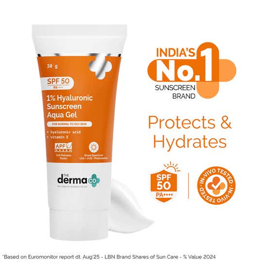 The Derma Co. 1% Hyaluronic Sunscreen Aqua Gel SPF 50 PA++++ (30g)