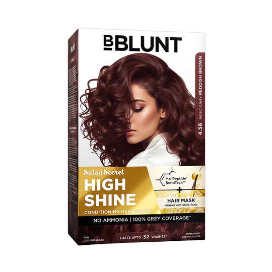 Bblunt Salon Secret High Shine Conditioning Hair Colour - Mahogany Reddish Brown 4.56 (130 g)