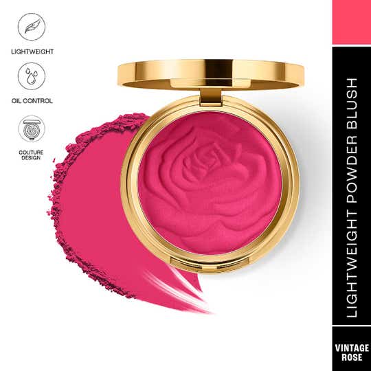 Lakme Showstopper Collection Rouge Bloom Powder Blush Vintage Rose - (12 g)