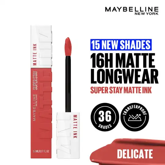 Maybelline New York Super Stay Matte Ink Liquid Lipstick - 225 Delicate (5 ml)