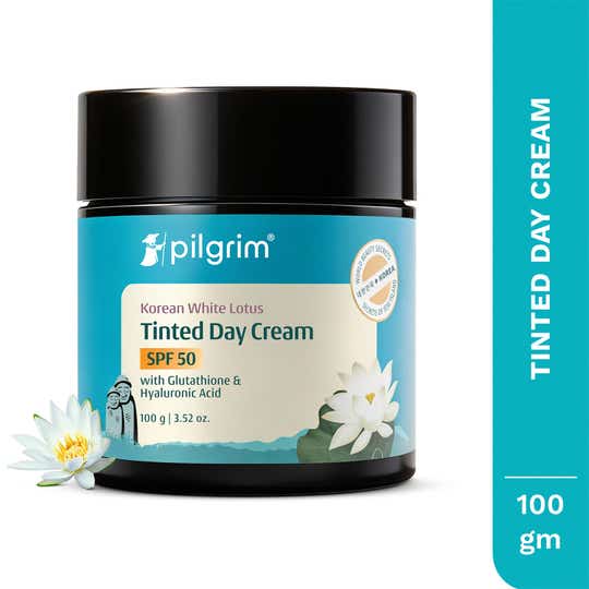 Pilgrim White Lotus Day Cream SPF 50 With Camellia & Yugdugu (100g)