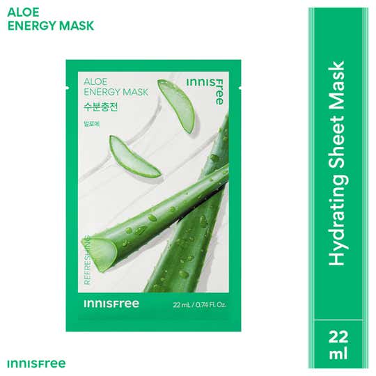Innisfree Aloe Energy Sheet Mask – Hydrating & Soothing for Dry Skin (22 ml)