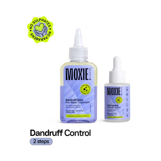Moxie Beauty Anti-Dandruff Treatment Duo - Pre-wash Exfoliant & Leave-On Serum (2 Pcs)
