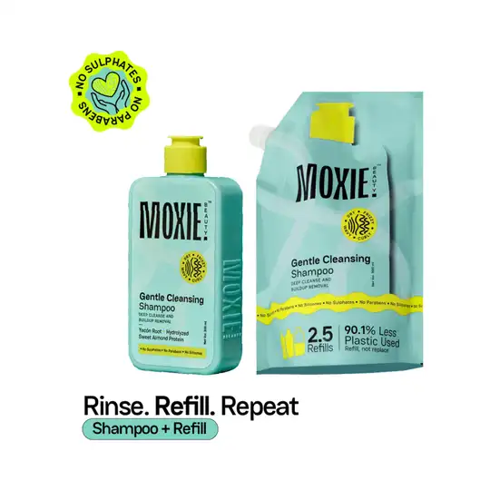 Moxie Beauty Rinse-Refill-Repeat Gentle Cleansing Shampoo + Refill Pouch (2 Pcs)