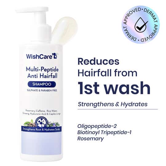 WishCare Multi Peptide Anti Hairfall Shampoo for Healthy Scalp Boosts Hair Growth (250 ml)