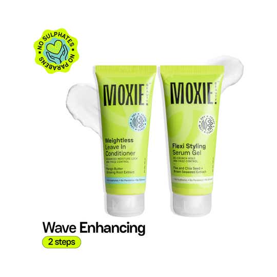 Moxie Beauty Wavy Vibe Setter Duo - Weightless Leave-in Conditioner & Flexi Styling Serum Gel