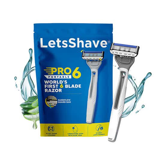 LetsShave Pro 6 World's First 6-Blade Portable Razor for Men