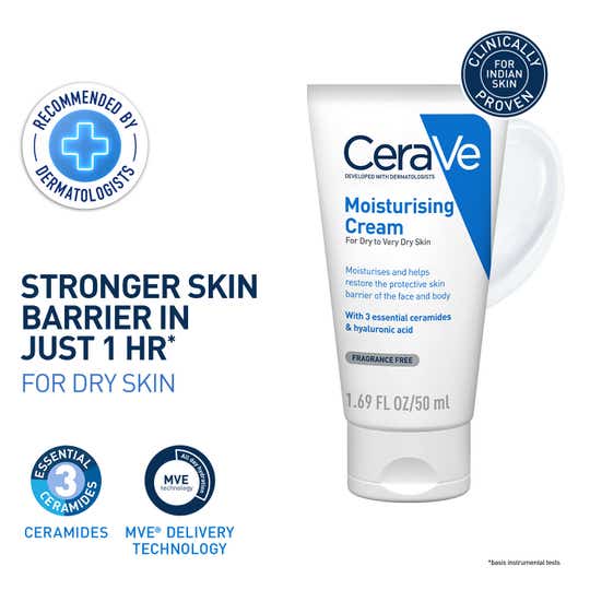 CeraVe Moisturizer Cream For Dry Skin & Barrier Repair (50 ml)