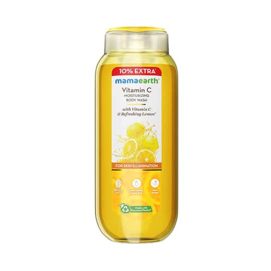 Mamaearth Vitamin C Moisturizing Body Wash with Refreshing Lemon Scent (275 ml)