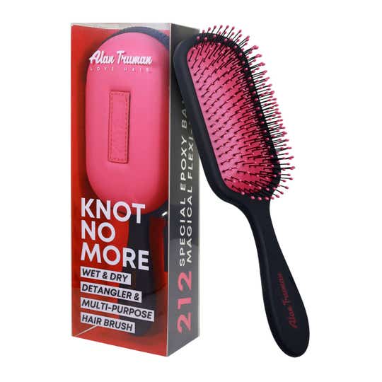 Alan Truman Knot No More Detangling and Hair Care Brush - Pink Hot Glare (1 Pc)