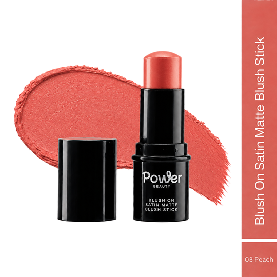 Power Beauty Blush On Satin Matte Blush Stick - Peach 03 (6.5 g)