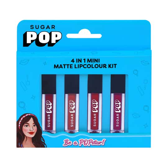 SUGAR POP 4 in 1 Mini Matte Lipcolour Kit - 01 Cult Classics (4 pcs)