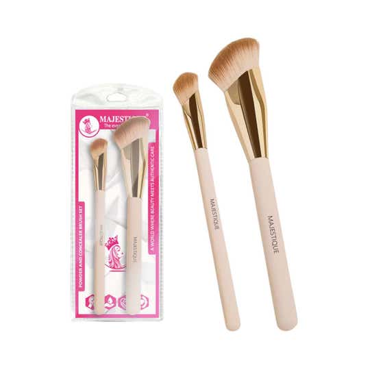 Majestique Premium Angular Makeup Foundation and Contour Brushes (2 pcs)