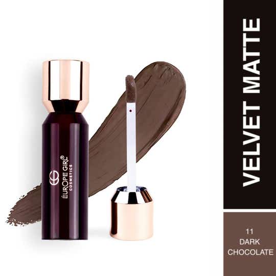 Europe Girl Velvet Matte Liquid Lipstick - Dark Chocolate 11 (3.5 g)