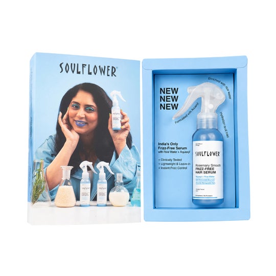 Soulflower Rosemary Frizz-Free Hair Serum with Aquaxyl & Rice Water (100 ml)