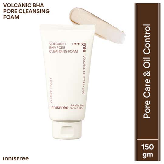 Innisfree Volcanic Cluster BHA Foaming Daily Cleanser for Excess Oil Clogged Pores Oily Skin (150 g)