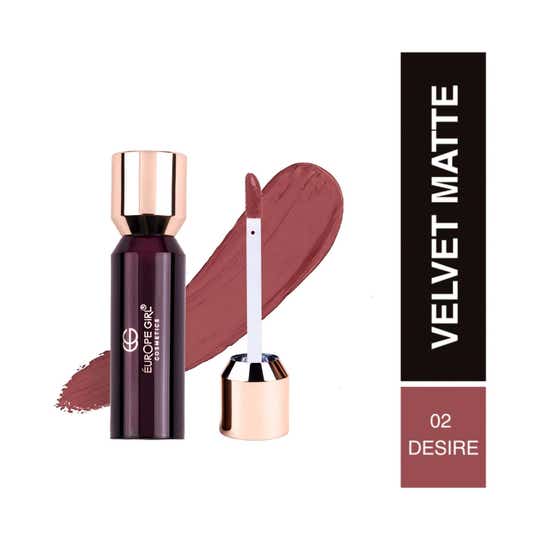 Europe Girl Velvet Matte Liquid Lipstick - Desire 02 (3.5 g)