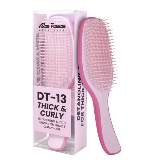 Alan Truman Dt-13 Thick & Curly - Detangling & Care Brush - Pink