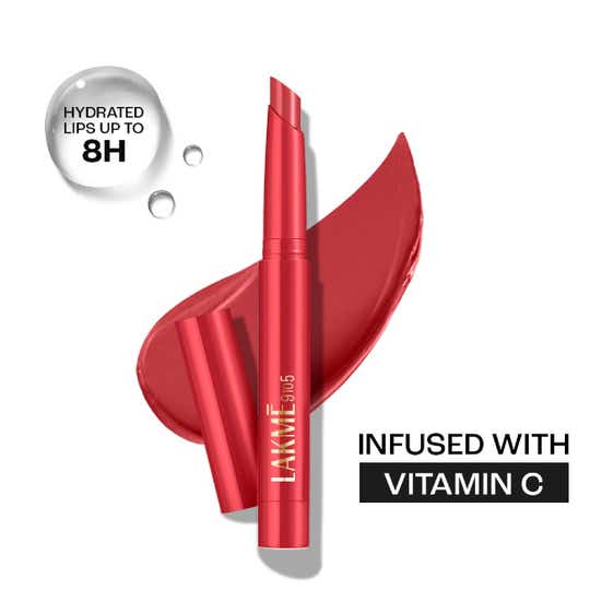 Lakme 9 to 5 Forever Matte Lip Crayon - Ambition Red (1.1 g)