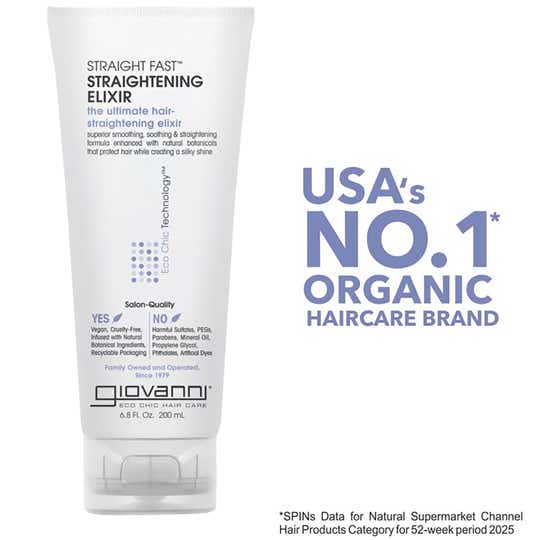Giovanni Organic Straight Fast! Hair Straightening Elixir (200ml)