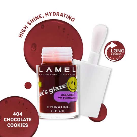 Lamel Hydrating Lip Oil Let`S Glaze - 404 Chocolate cookies (4 g)