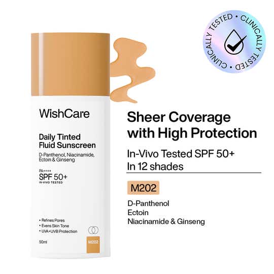 WishCare Daily Fluid Tinted Sunscreen SPF50PA++++ M202 (50 ml)