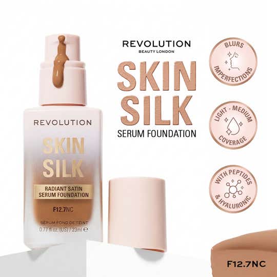 Makeup Revolution Skin Silk Serum Foundation - F12.7 NC (23 ml)