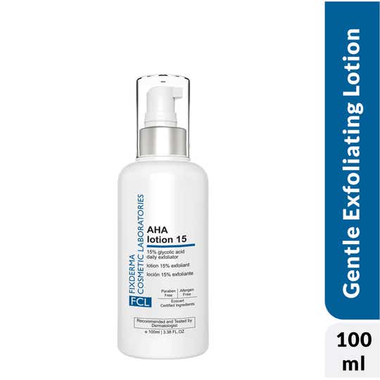 FCL Glycolic Acid AHA 15 Lotion For Dead Skin Remover Lotion For Dry,Itchy And Rough Skin (100ml)
