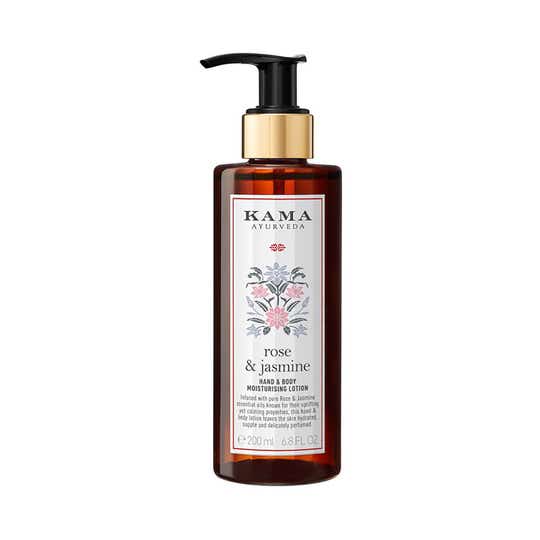 Kama Ayurveda Rose & Jasmine Lightweight & Hydrating Paraben Free Hand and Body Lotion (200 ml)