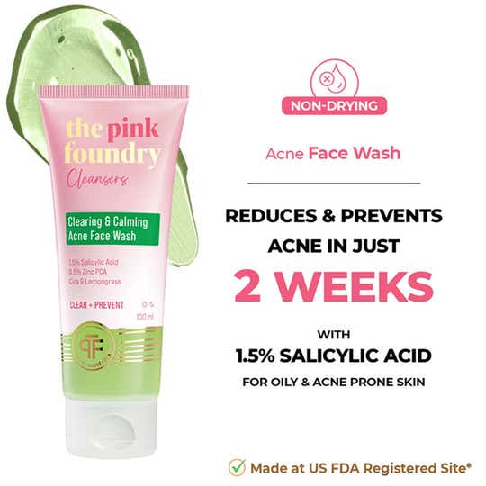The Pink Foundry Clearing & Calming Acne Face Wash (100ml)