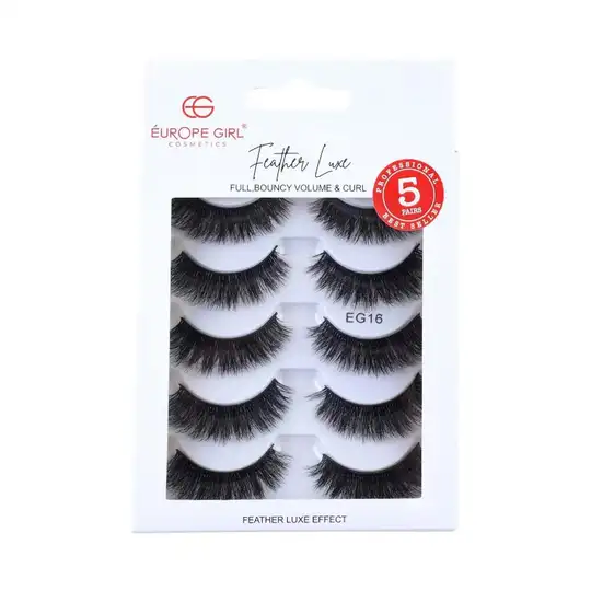 Europe Girl Feather Luxe Eyelash Set - Eg Lash-16 (5-Pair)