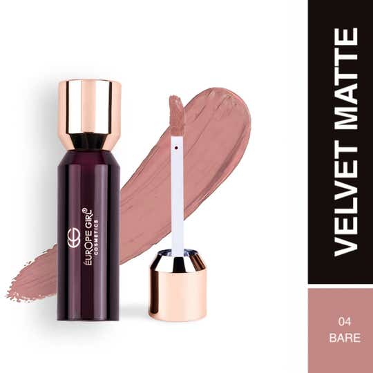 Europe Girl Velvet Matte Liquid Lipstick - Bare 04 (3.5 g)