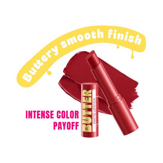 Elle18 Butter Matte Creamy Hydrating Lipstick - Maroon Break (4 g)
