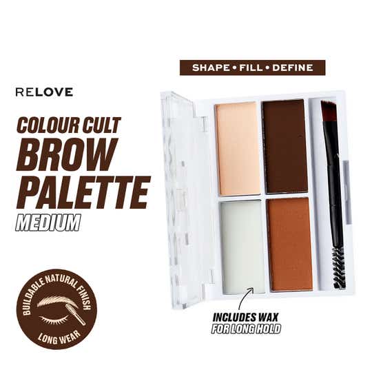 Makeup Revolution Relove Colour Cult Brow Palette - Medium (3.2 g)