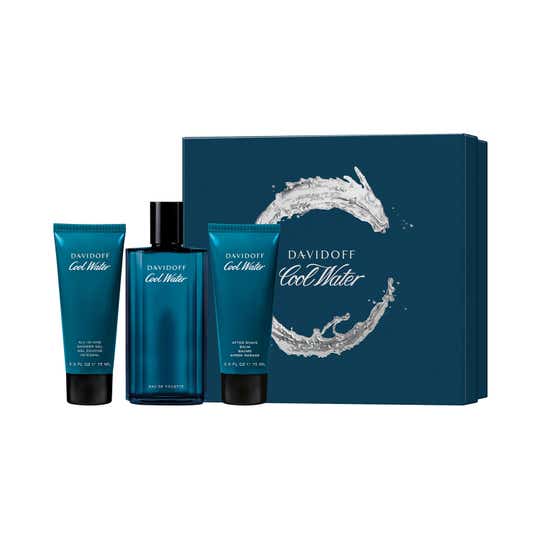 DAVIDOFF Cool Water Man EDT for Men Shower Gel & After Shave Balm Gift Set (3 pcs)