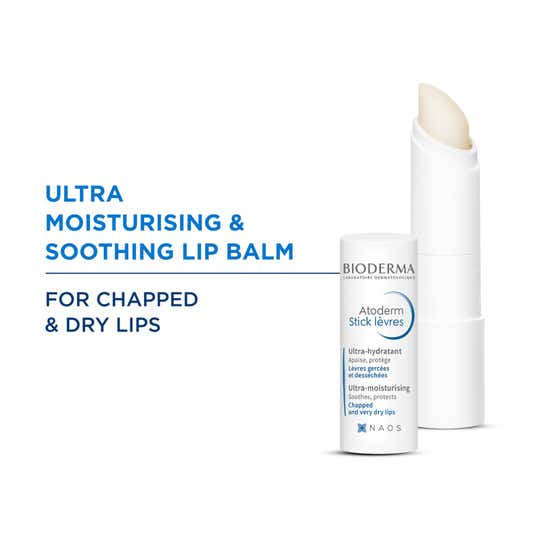 Bioderma Atoderm Levres Ultra Hydrating Lip Balm for Dry, Chapped Lips (4 g)