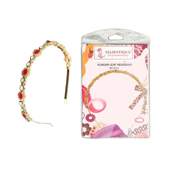 Majestique Kundan Gold Plated Fancy Party Wedding Headband