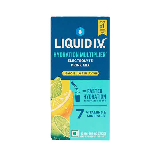 Liquid I.V. Hydration Multiplier - Lemon Lime Hydration Drink Mix (12 Sticks= 6 ltrs) (16 g)