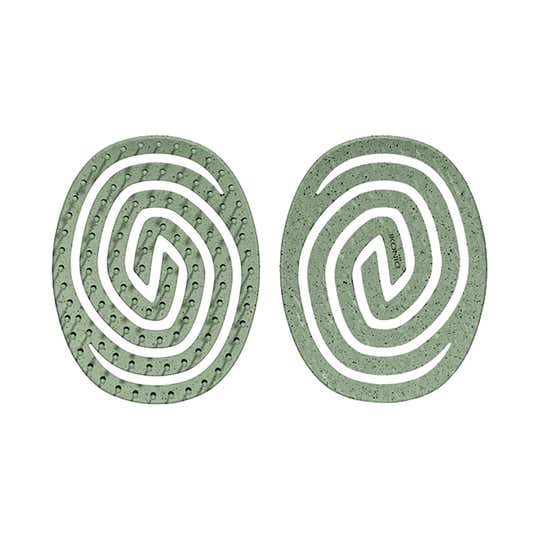 Ikonic Me Eco Spiral Travel Brush IKM-2109 - Jade Green