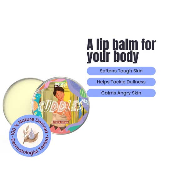 Hibiscus Monkey Cuddles Lemon Elbow & Knee Balm for Dry & Chapped Skin (50 g)