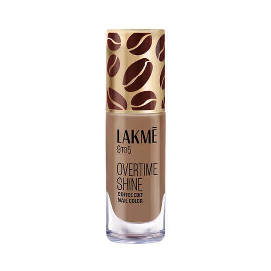 Lakme 9 to 5 Overtime Shine Nail Polish Coffee Edit - 06 Caramel Drizzle (6 ml)