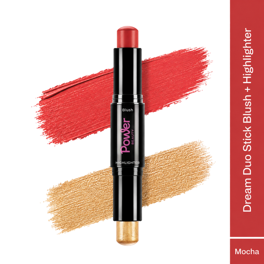 Power Beauty Dream Duo Stick Blush + Highlighter - Burnt Red Blush & Bronze Gold Highlighter (9.4 g)