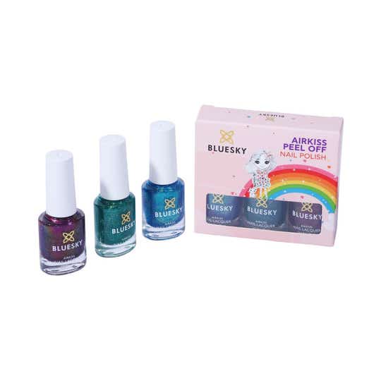 BLUESKY Kids Glossy Finish Airkiss Peel-off Nail Polish Set - Cosmic Space (3 pcs)