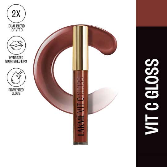 Lakme VIT-C Gloss -Coca Brown (2.5 ml)