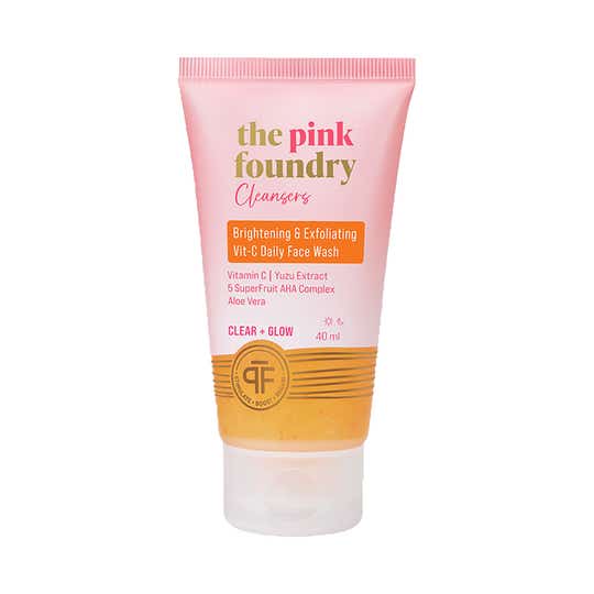 The Pink Foundry Brightening & Exfoliating Vit-C Daily Face Wash (40 ml)